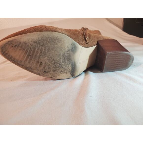 Chelsea & Violet Women’s Jane Suede Side Zip Ankle Boots Pointed Brown Size 6.5M - Picture 11 of 13